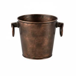 Hielera de Metal con Diseño Martillado, Acabado Dorado Latón, Enfriador de Vino para Hogar, Hotel, Bar, con Asa - Product Image 5