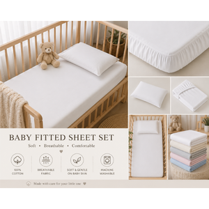Parure de lit bébé 100 % coton OEM, drap-housse respirant, housse de matelas élastique, taie d'oreiller – Vente en gros Denizli Turquie - Product Image 4