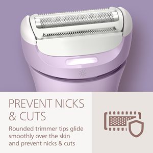Afeitadora Eléctrica Inalámbrica con Sistema de 3 Cuchillas, Uso en Seco y Húmedo, Cabezal de Afeitado Flexible, Luz LED para Cara, Piernas/Bikini, IPX7, 100 Minutos de Autonomía - Product Image 4