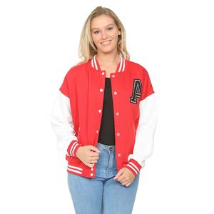 Personnalisable XL Femmes Collège Veste Streetwear Varsity Veste Letterman Broderie Respirant Tissu Tricoté Poche Personnalisée - Product Image 1
