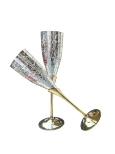 Verre à cocktail de luxe en laiton, design vintage, 300 ml, fait main, très demandé pour restaurants, bars et hôtels - Product Image 3