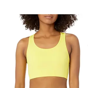 Stampa digitale Logo gilet Fitness popolare reggiseno sportivo da donna gilet yoga fori reggiseno sportivo a collo alto