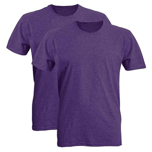 T-shirt uni pour homme en tissu tricoté coton élasthanne, design vierge avec logo personnalisé et couleur unie - Product Image 2