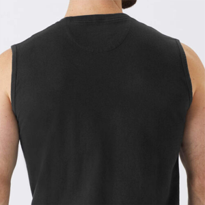 OEM T-shirt classique personnalisé avec poche sans manches pour hommes T-shirt en coton doux avec poche poitrine T-shirts pour hommes - Product Image 6