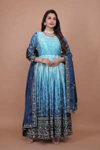 Nuevo Vestido Largo Moderno para Fiesta con Acolchado, Bordado y Lentejuelas, con Conjunto de Dupatta Reversible - Product Image 5