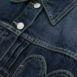 Vestes en jean unisexes de haute qualité à prix raisonnable, motif de lettres enduites, style streetwear d'hiver, respirantes, 100% coton - Product Image 4