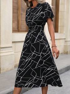 Venta al por mayor de vestido maxi de verano personalizado para mujeres niñas nueva moda hoja impresa ropa de playa larga lavable bordado digital natural - Product Image 4