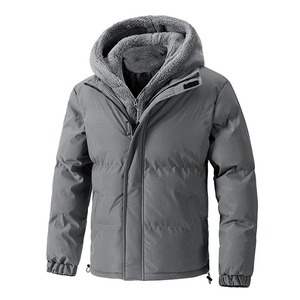 <b>Men's</b> <b>Thick</b> Winter <b>Jacket</b> Warm Puffer Hooded Parka Plus Size Cotton <b>Fleece</b> Two-Piece Coats Formal Canvas Outwear - Product Image 1