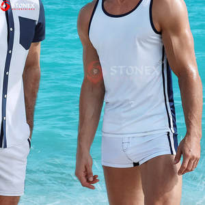 Bas quantité minimale de commande respirant nouveau Design hommes débardeur en vente en ligne dernière arrivée vêtements de Fitness haute qualité Polyester/coton col rond - Product Image 6