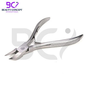 Cortauñas de Acero Inoxidable con Mangos Ranurados, Tapa de Plástico, Hoja Curva, Apertura de Mandíbula Ancha, Duradero, Profesional, para Podología - Product Image 2