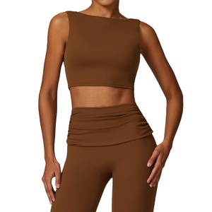 Casual de secado rápido transpirable de las mujeres Slim Fitness deporte logotipo personalizado ropa de entrenamiento deporte de alta calidad Yoga Tops para mujeres al por mayor - Product Image 1