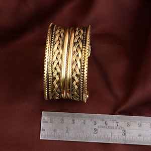 Chapado en oro de 18 quilates de alta calidad, diseño personalizado único, pulsera de latón pulido brillante, collares de boda de piedra de circón - Product Image 6