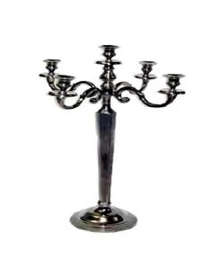 Candelabro de plata, candelabro tradicional de 5 velas, diseño clásico elegante, cena de boda, fiesta, evento Formal, centro de mesa - Product Image 4