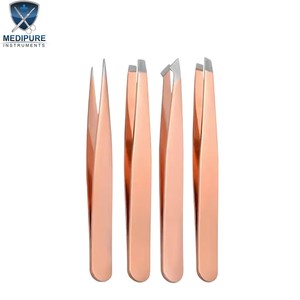 Pinzas para Cejas de Marca Privada, Acero Inoxidable, Puntas Puntiagudas, Inclinadas, Planas y Anguladas, Instrumentos de Belleza para Dar Forma a las Cejas - Product Image 1