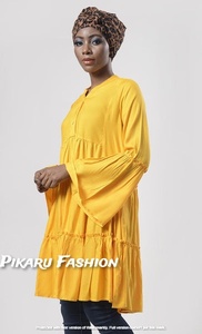 New Arrival Hot Selling Women's Casual Midi Dresses for Women Ruffle Long Sleeve V-Neck Vacation Designer Short Dress - Product Image 3