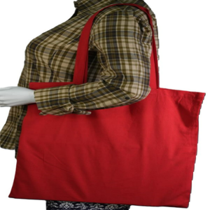 <b>Large</b> Designer Recycled Organic 100% <b>Plain</b> Cotton Shopping Tote Bag Reusable <b>Canvas</b> with Custom Printed Logo Eco-Friendly - Product Image 2