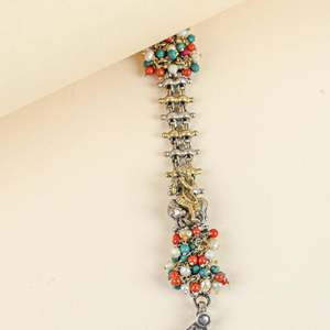 Collier Anokhi en argent 925, motif vache bicolore et collier superposé tendance Kundan - Product Image 6
