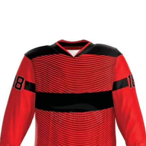 Cómodo uniforme de hockey sobre hielo de tamaño personalizado en stock 100% poliéster hecho uniforme de hockey sobre hielo - Product Image 6