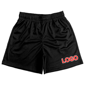 Prix usine 100% Polyester Mesh Basketball Shorts 5.5 pouces entrejambe respirant décontracté lavé solide en gros pas cher taux - Product Image 4