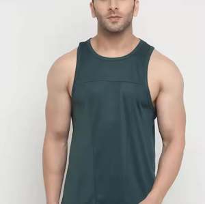 Mens Ribbed Tank Top Soft Cotton Stretch Fit OEM Custom <b>Logo</b> Wholesale - Product Image 5