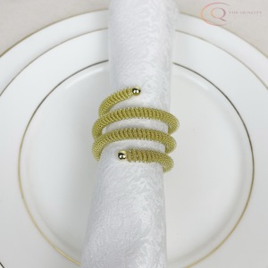 แหวนรองผ้าเช็ดปากโลหะดีไซน์หรูหรา พร้อมการตกแต่งระดับพรีเมียม สำหรับงานแต่งงาน งานเลี้ยงอาหารค่ำ ใช้งานได้ทุกวัน เป็นมิตรกับสิ่งแวดล้อม เหมาะสำหรับงานเฉลิมฉลอง - Product Image 1