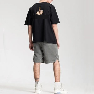 Pantalones cortos de algodón de mezclilla con cordón personalizado lavado ácido para hombre - Product Image 5