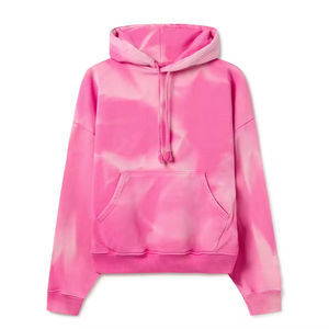Venta al por mayor personalizado bordado de gran tamaño desgastado recortado lavado ácido Sun Faded Hoodies Heavyweight Drop Shoulder Hoodie para hombres - Product Image 1