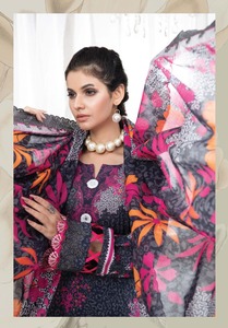 Costumes pour femmes Kameez Shalwar Design brodé en coton/pelouse Salwar Kameez pakistanais grande taille - Product Image 5