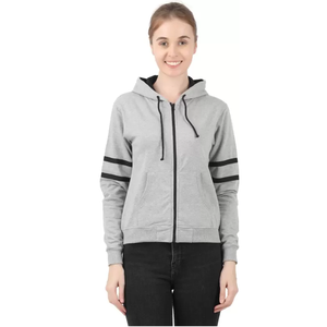 Jersey de proveedor de Bangladesh, sudaderas con capucha y sudadera de mujer de talla grande a la moda, sudaderas con capucha de Color sólido de diseño personalizado para mujer - Product Image 4