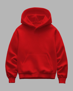 Oversized 400-500 Gsm Basics Cotton Blended Plain Fleece Hoodie para hombres Venta al por mayor Streetwear Pullover Hoodies - Product Image 1