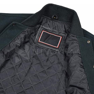 Veste pour homme en similicuir de qualité supérieure, sur mesure, séchage rapide, respirante, doublée de laine, col montant, pour l'automne et l'hiver - Product Image 4