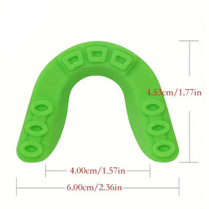 Protège-dents de boxe en silicone respirant de couleur verte, de bonne qualité, fabriqué au Pakistan, personnalisable, fabrication sur mesure, avec OEM - Product Image 3