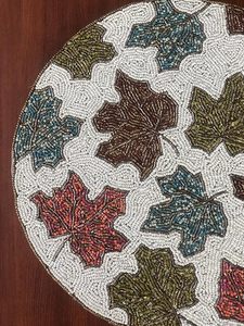 แผ่นรองจานลายใบเมเปิ้ลทำมือระดับพรีเมี่ยมสำหรับโต๊ะอาหารเสื่อและแผ่นรองที่สวยงาม - Product Image 5