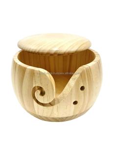 Handcrafted Solid Rosewood Yarn Bowl <b>Wooden</b> Knitting Crochet Hooks Polished Religious Christmas Decorative Gift Home <b>Model</b> Yarn - Product Image 3