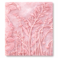 Décoration Murale en Résine Faite à la Main avec Motifs Floraux – Art Mural de Luxe pour la Maison et le Bureau – Pièces d'Art Embossées Élégantes à Suspendre – Idéal pour Diwali