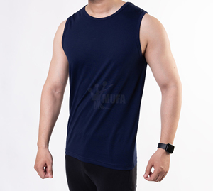 Camiseta sin mangas para hombre, chaleco holgado personalizado para Fitness, chaleco transpirable de algodón de secado rápido, chaleco colorido sin mangas para gimnasio para correr, camiseta sin mangas - Product Image 4