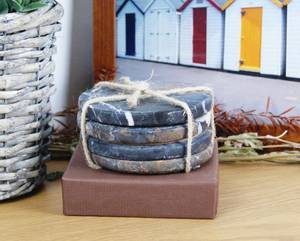 Ensemble de dessous-de-verre en marbre de l'Himalaya noir or imperméable et flammé, grand format, 4 pièces, 10 cm, 4 pouces, garantie 1 an, utilisation intérieure, villa, appartement - Product Image 5