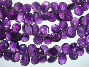 ลูกแพร์เหลี่ยมเพชรพลอย7x9-8x12mm ขนาดความยาว8 "สำหรับการทำเครื่องประดับหินธรรมชาติหลวมราคาขายส่งหินอเมทิสต์ - Product Image 3