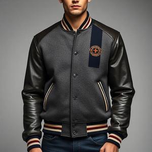 Chaqueta universitaria de talla grande para mujer con tela de satén y algodón, bordado personalizado, aspecto de ropa de calle, fábrica directa, diseño OEM - Product Image 6