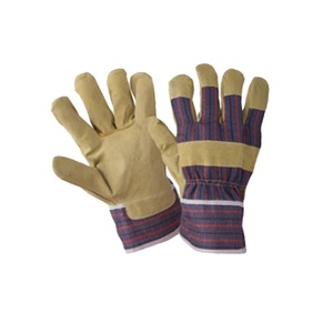 Guantes de Trabajo de Seguridad de Cuero con Franja Amarilla en la Parte Posterior, Talla XL, Guantes de Soldadura de Goma - Product Image 2