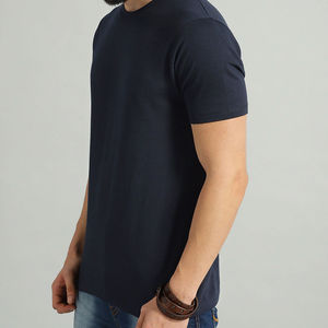 Camiseta Deportiva de Algodón 100% para Hombre 2026, Cuello Redondo, Corte Holgado, Estampado Simple, Estilo Urbano - Product Image 5