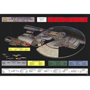 Affiche Star Trek : Nouvelle Génération Enterprise, style moderne, pour décoration murale - Product Image 1