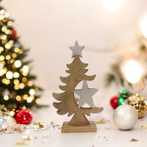 Figuritas de ángeles de madera para decoración navideña hechas a mano para el encanto festivo de las vacaciones y el ambiente cálido - Product Image 2