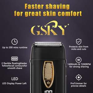 Kit d'outils de toilettage professionnel pour barbier – Tondeuse à cheveux et tondeuse à barbe sans fil rechargeable pour homme, rasoir à batterie - Product Image 3