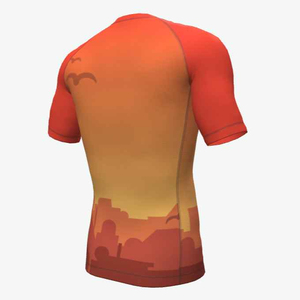 เสื้อรัดรูปป้องกันผดผื่นระบายอากาศพิมพ์ลายซับลิเมตคุณลักษณะ UPF50กันยูวีตามสั่ง - Product Image 3