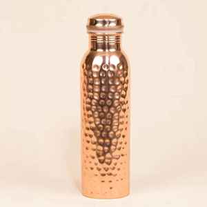 Botella de Agua de Cobre |   100% Cobre |   A Prueba de Fugas |   Artesanía MS |   Imitación Antigua - Product Image 3