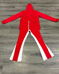 Custom Acid Washed Sweat Suits Cotton Thick Zip up Puff Print Acid Wash Tracksuits Hoodies and <b>Sweatpants</b> <b>Sets</b> for Men - Product Image 4