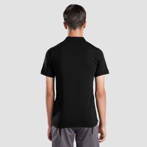 Polo de golf pour jeunes GA en tissu Oxford long noir respirant, écologique, brodé en soie, technique, taille 6XL, coupe ample - Product Image 2