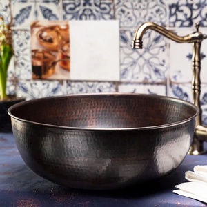 Handmade Copper Antique Wash Basin - Product Image 2