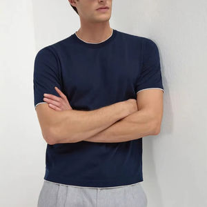 Camiseta ligera de algodón 100% para hombre, ropa informal cómoda para salón, gimnasio de viaje, suministro a granel - Product Image 1